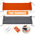 Under Desk Foot Hammock Footrest with Adjustable Height - Orange - view 2
