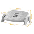 Under Desk Footrest with Massage Rollers, Adjustable Height and Tilt - Grey - view 3