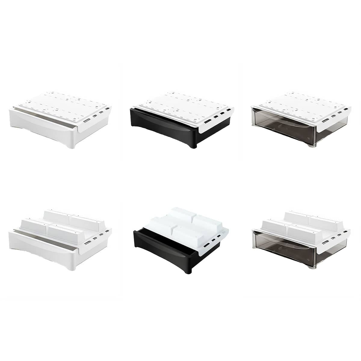 Under Desk Hidden Drawer Storage Tray for Home Office - White - view 3
