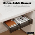Under Desk Hidden Drawer, Tape or Screw Mount - Black, 32 mm - view 2