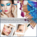 Unicorn Eye Makeup Brush Set, 20 Piece - Blue and Pink - view 2