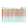 Unicorn Eye Makeup Brush Set, 20 Piece - Brown and Green