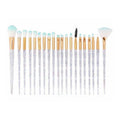 Unicorn Eye Makeup Brush Set, 20 Piece - Clear Glitter