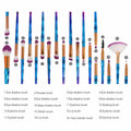 Unicorn Eye Makeup Brush Set, 20 Piece - Green and Pink - view 4