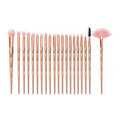 Unicorn Eye Makeup Brush Set, 20 Piece - Rose Gold