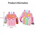 Unicorn Pop It Shoulder Bag for Girls and Women - White - view 3