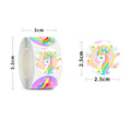 Unicorn Sticker Rolls for School and Crafts - 2.5 cm Stickers, 10 Rolls