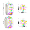 Unicorn Sticker Rolls for School and Crafts - 3.8 cm Stickers, 5 Rolls - view 4