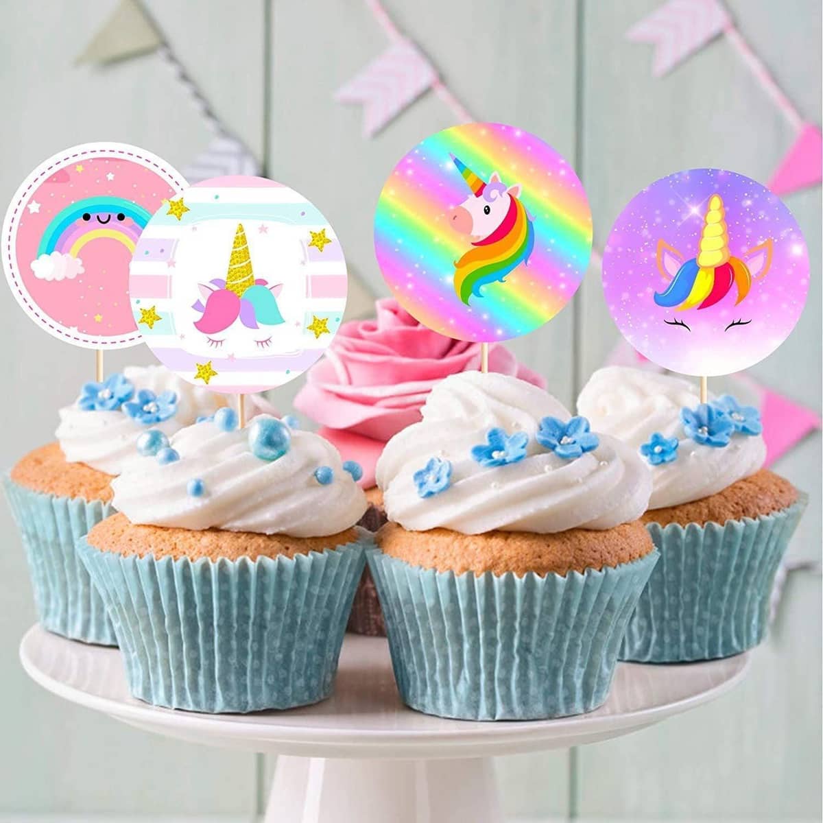 Unicorn Sticker Rolls for School and Crafts - 3.8 cm Stickers, 5 Rolls - view 5