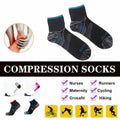 Unisex Ankle Compression Socks for Foot Support - Black and Red, L/XL (Sole 20 cm) - view 2