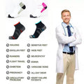 Unisex Ankle Compression Socks for Foot Support - White and Hot Pink, L/XL (Sole 20 cm) - view 5