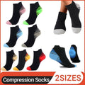 Unisex Compression Socks Foot Sleeve, Nylon, Pack of 6 - Yellow - view 2