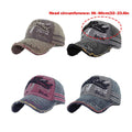 Unisex Distressed Cotton Baseball Cap with Adjustable Strap - Grey - view 5
