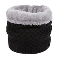 Unisex Knitted Neck Warmer Tube with Thermal Fleece Lining - Beige - view 4