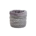 Unisex Knitted Neck Warmer Tube with Thermal Fleece Lining - Grey
