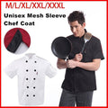 Unisex Short Sleeve Chef Coat with Underarm Mesh - White, Size XL (Bust 114 cm) - view 2