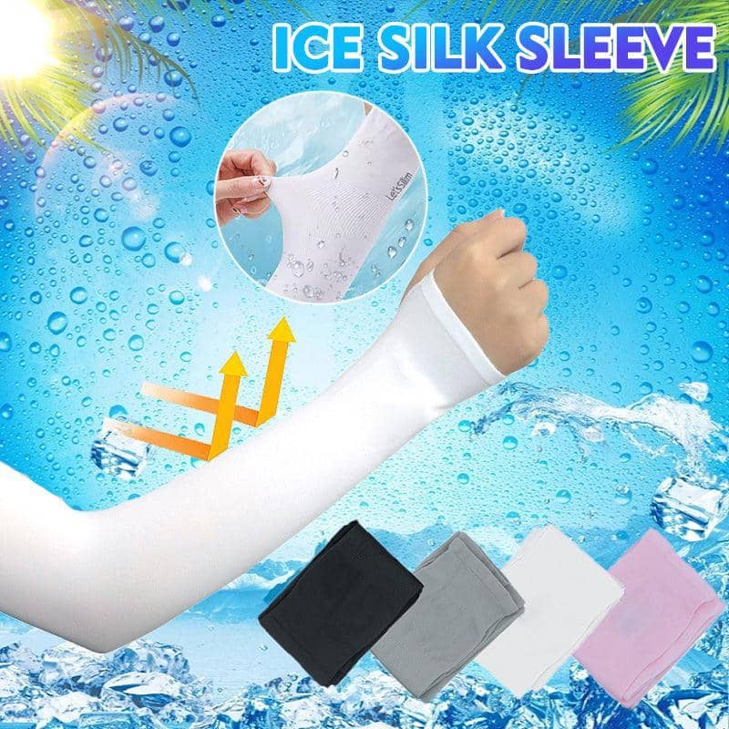Unisex UV Protection Cooling Arm Sleeves with Thumb Hole - Grey - view 2