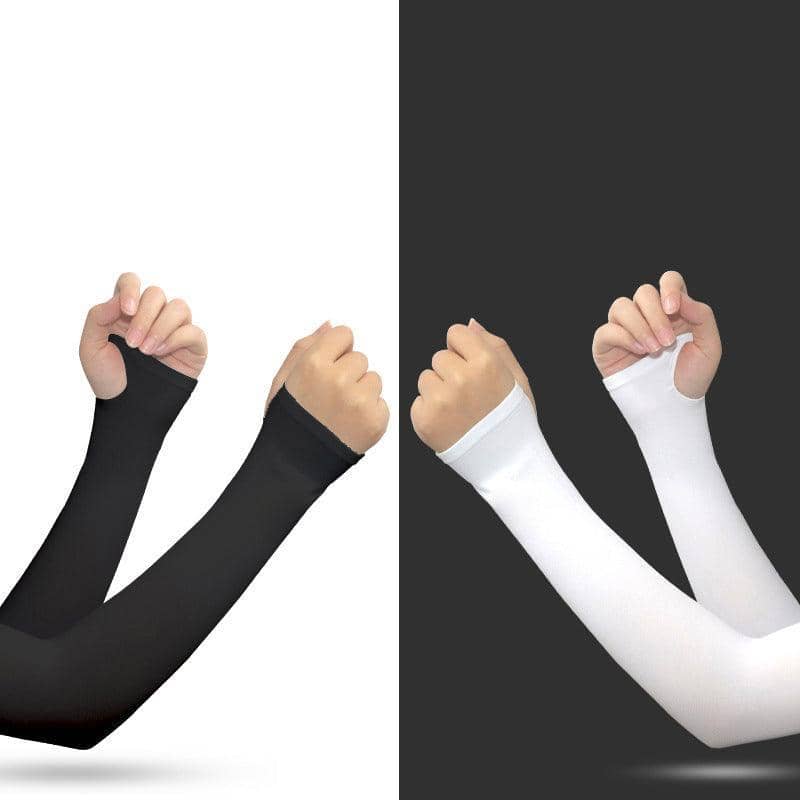 Unisex UV Protection Cooling Arm Sleeves with Thumb Hole - Grey - view 4
