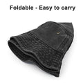 Unisex Washed Cotton Bucket Hat for Camping and Fishing - Charcoal Grey - view 5