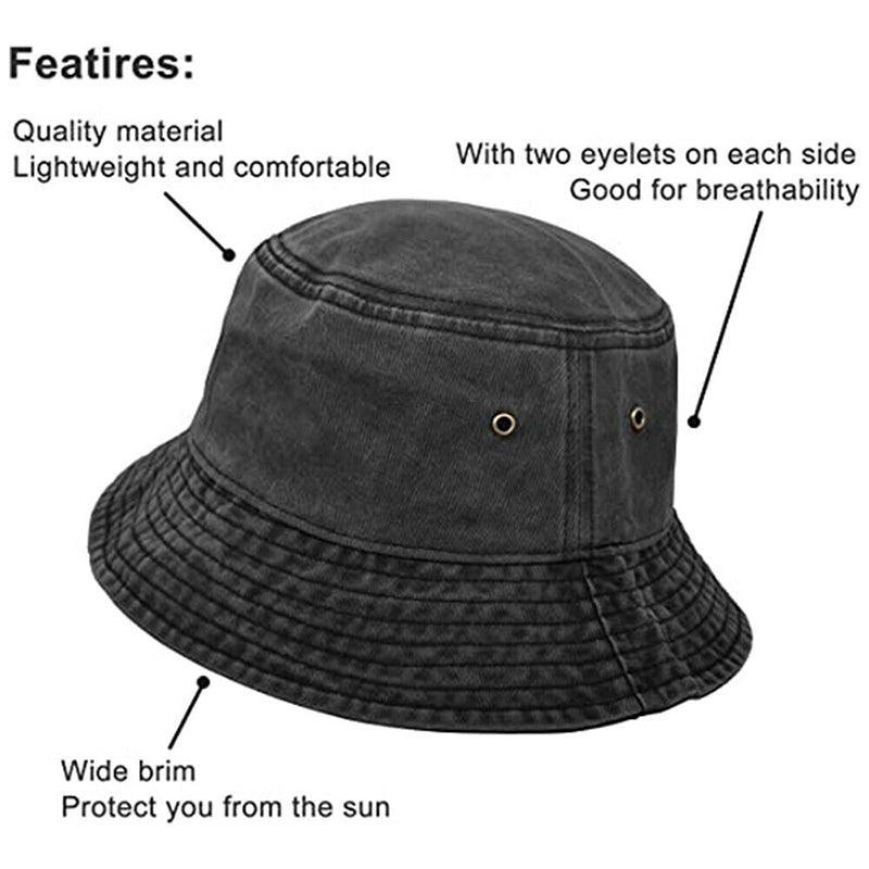 Unisex Washed Cotton Bucket Hat for Camping and Fishing - Khaki - view 4