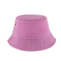 Unisex Washed Cotton Bucket Hat for Camping and Fishing - Pink