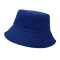 Unisex Washed Cotton Bucket Hat for Camping and Fishing - Royal Blue