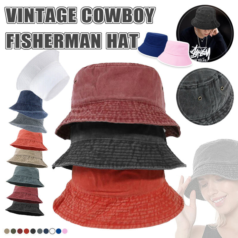 Unisex Washed Cotton Bucket Hat for Camping and Fishing - White - view 2