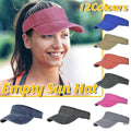 Unisex Washed Denim Sun Visor Cap - Army Green - view 2