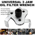 Universal 3 Jaw Oil Filter Wrench for Car, Truck and Engine Maintenance