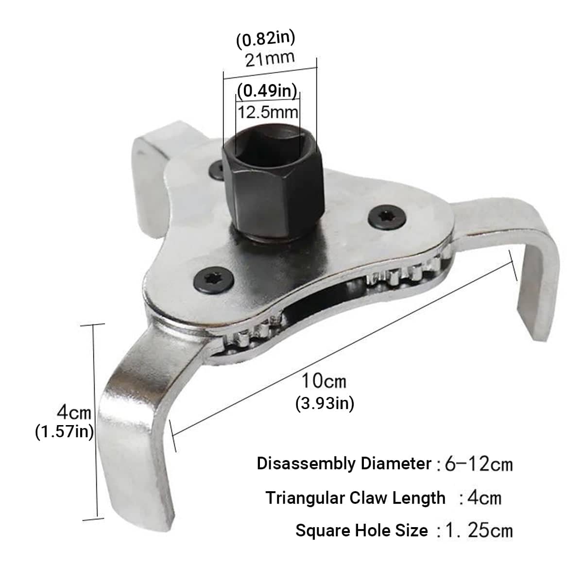Universal 3 Jaw Oil Filter Wrench for Car, Truck and Engine Maintenance - view 3