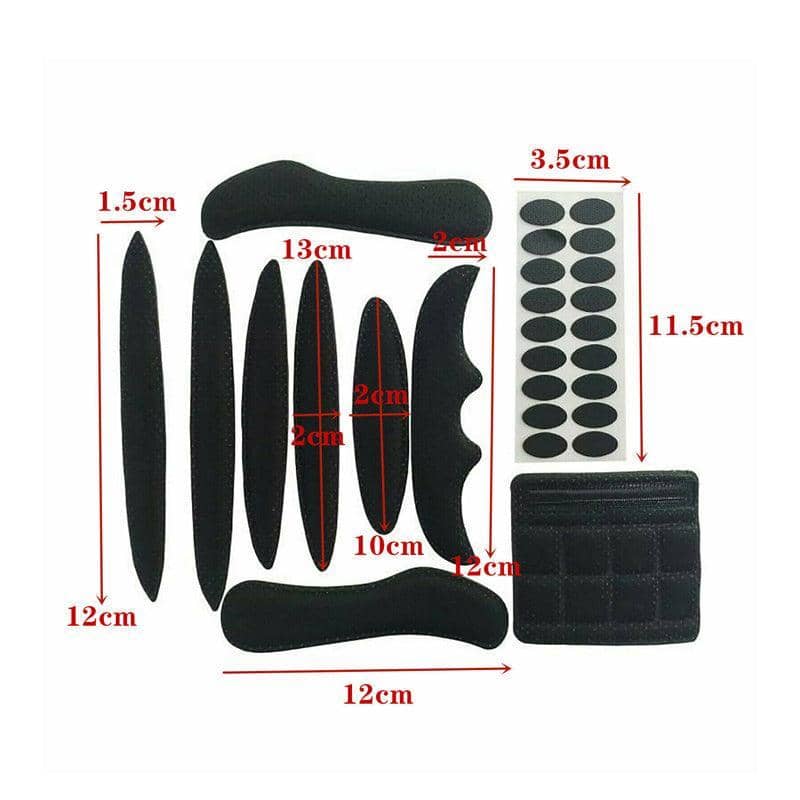 Universal Bike Helmet Lining Sponge Pads, Replacement Padding Kit, 9 Piece Set - view 4