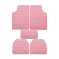 Universal Car Floor Mat Set of 5, Pink PVC Leather Front and Rear Protection - view 2