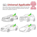 Universal Car Floor Mat Set of 5, Pink PVC Leather Front and Rear Protection - view 5