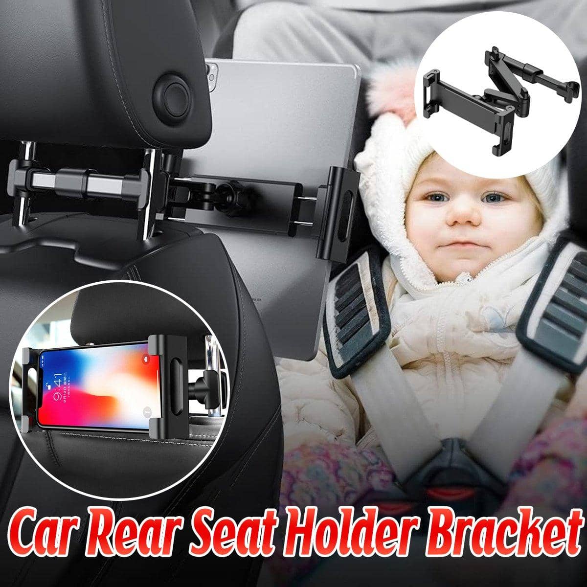 Universal Car Rear Seat Headrest Mount for Phone and Tablet Holder Stand