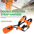 Universal Double Shoulder Harness Strap for Brush Cutter and Whipper Snipper, Orange and Black