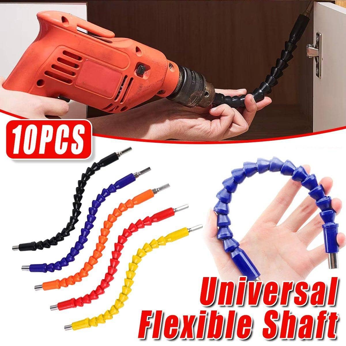 Universal Flexible Drill Shaft Extension Set - Pack of 10, Blue - view 2