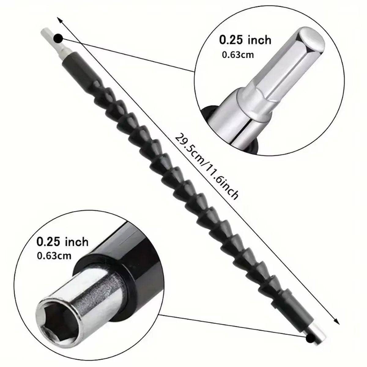Universal Flexible Drill Shaft Extension Set - Pack of 10, Red - view 4