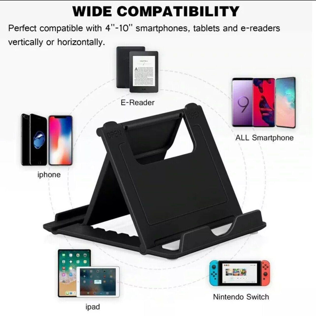 Foldable Phone and Tablet Desk Stand, Adjustable - Green - view 4