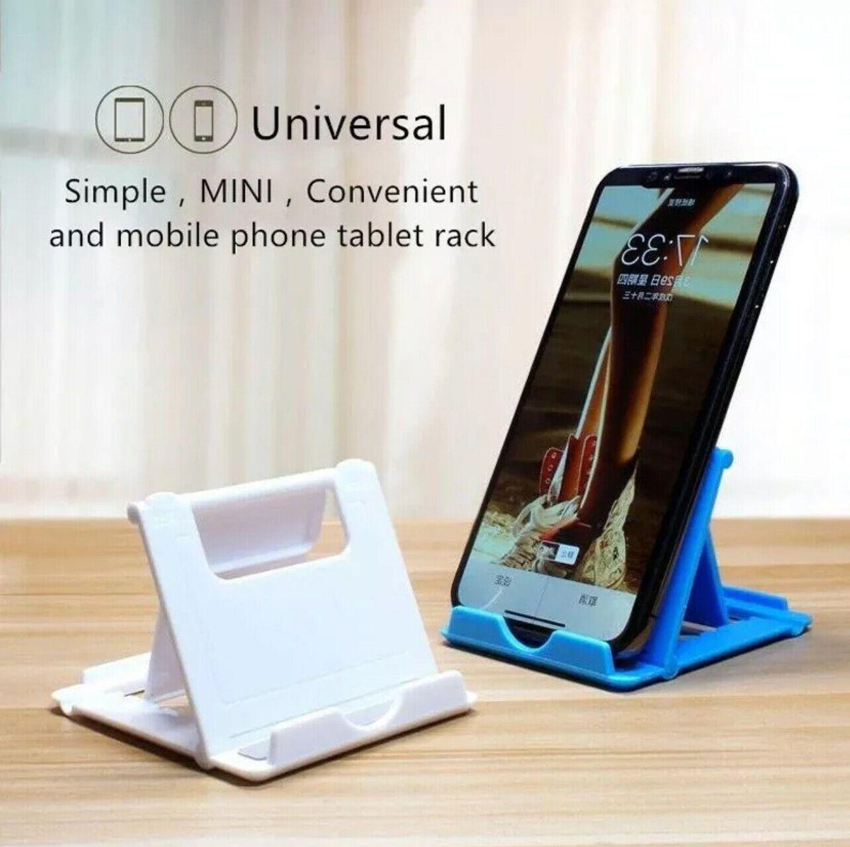 Universal Foldable Adjustable Tablet and Phone Desk Stand - Pink - view 2