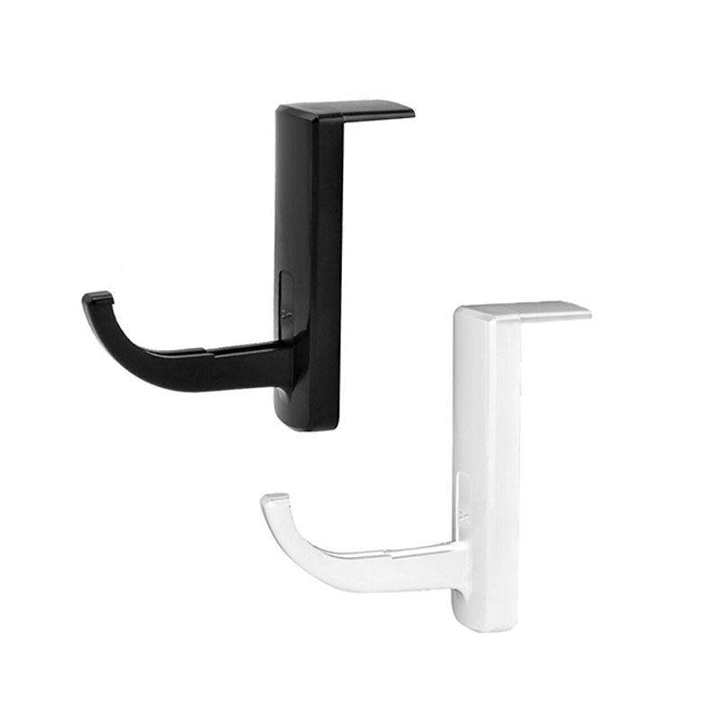 Universal Headphone Hook Desk Edge Mount Adhesive Headset Holder - Black - view 3