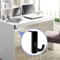 Universal Headphone Hook Desk Edge Mount Adhesive Headset Holder - Black - view 5