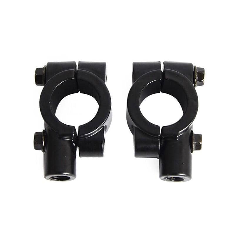 Universal Motorcycle Handlebar Mirror Mount Adaptor Clamp, 8mm Thread - view 2