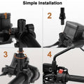 Universal Motorcycle Handlebar Mirror Mount Adaptor Clamp, 8mm Thread - view 5