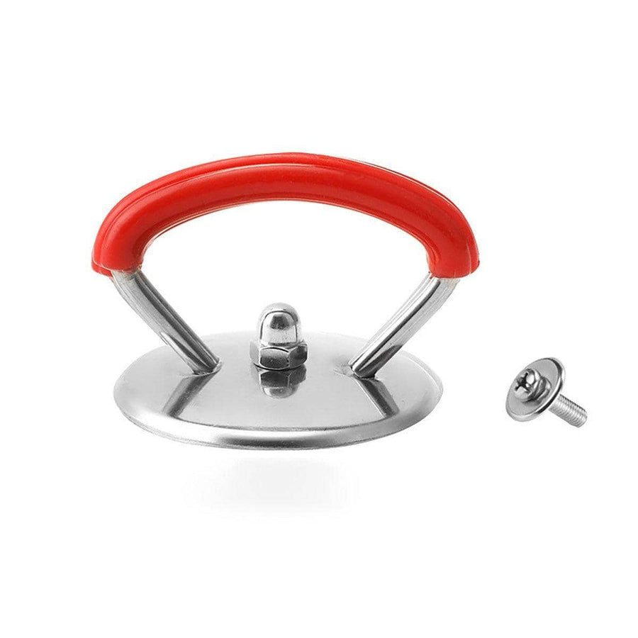 Universal Pot Lid Handle with Silicone Grip - Red