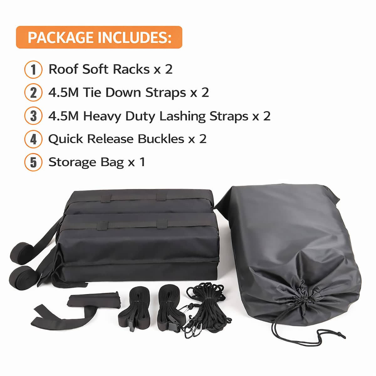 Universal Soft Roof Rack Pads for Kayak, Surfboard and SUP Transport - view 4
