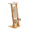 Upright Sisal Cat Scratching Post with Hanging Ball, Scratch Board and Feather Toy - view 2