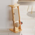 Upright Sisal Cat Scratching Post with Hanging Ball, Scratch Board and Feather Toy - view 5