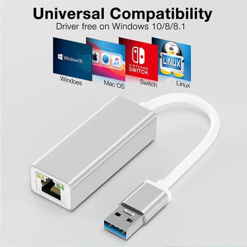 USB 3.0 to Gigabit RJ45 Ethernet LAN Network Adapter 1000 Mbps for MacBook and PC - view 5