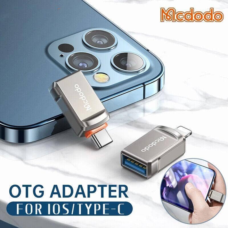 USB 3.0 OTG Adapter for Flash Drives and Hard Drives - Silver Grey, Lightning (iPhone and iPad) - view 2