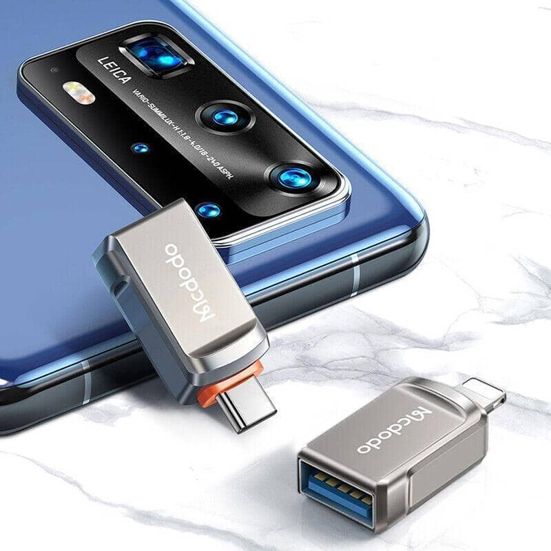 USB 3.0 OTG Adapter for Flash Drives and Hard Drives - Silver Grey, Type-C - view 4
